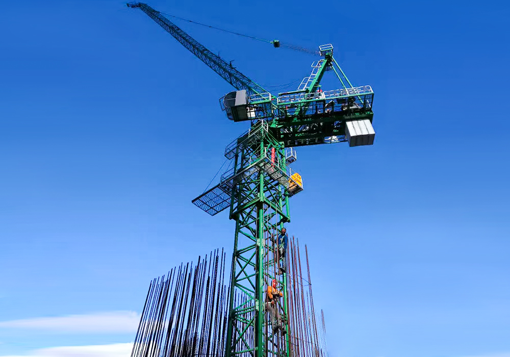 QTD80 Luffing-Jib Tower Crane 6t Jib Længde 40m